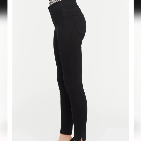 NYDJ Super Skinny Ankle Pull-On Jeans In SpanSpring Denim With Side Slits - Picture 2 of 9